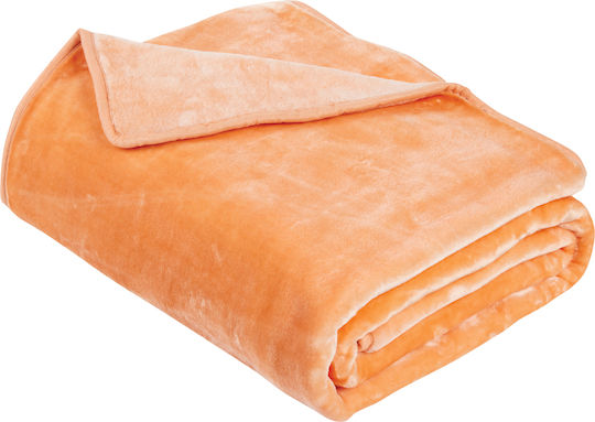 Das Home Κουβέρτα Βελουτέ 0297 Salmon 160x220εκ.