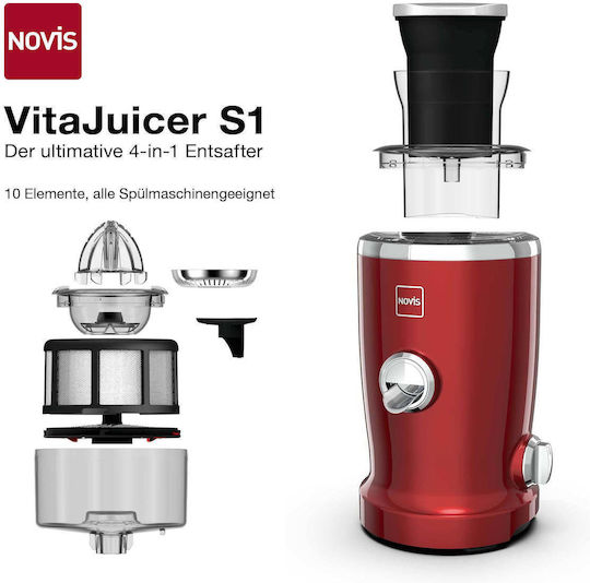 Novis VitaJuicer Αποχυμωτής 240W Κόκκινος