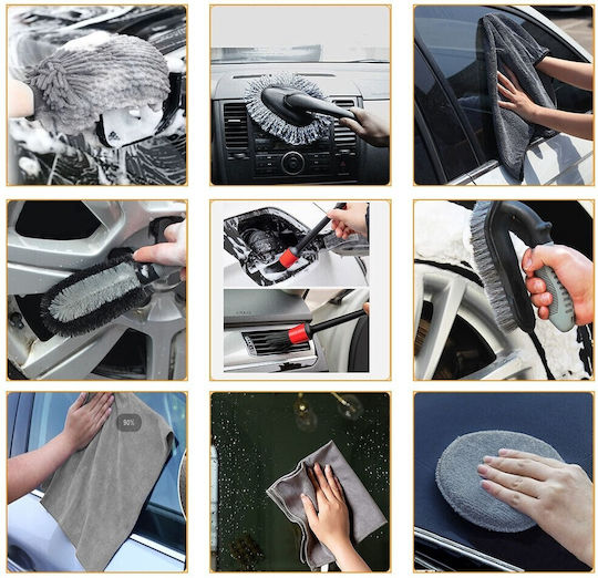 Set De Spălare Pentru Anvelope Auto Cu 9 Bucăți