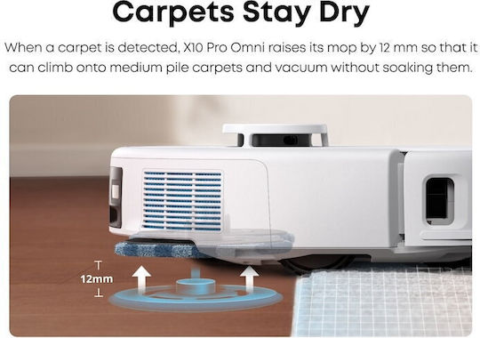 Eufy X10 Pro Omni Robot Vacuum Cleaner with Laser Mapping & 8000Pa Suction Power White