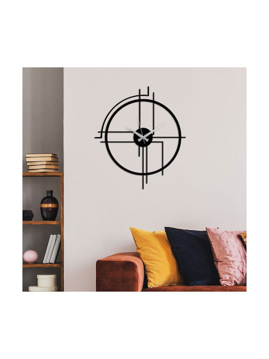 Wallity Wall Clock Metallic Black 49x43cm