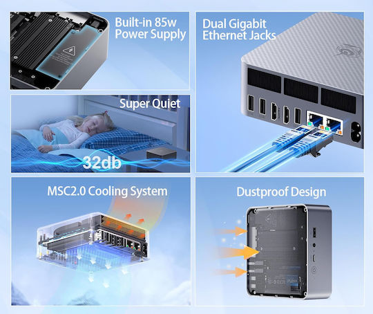 Beelink EQR6 Mini PC (Ryzen 5 6600U/32GB DDR5/500GB SSD/W11 Pro)
