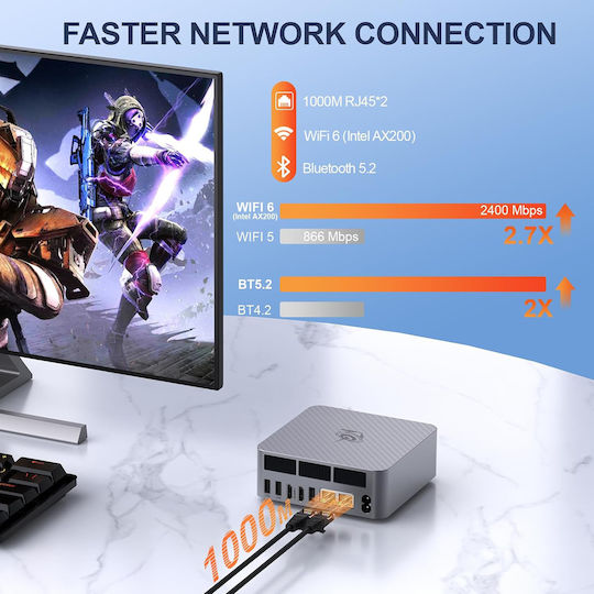 Beelink EQR6 Mini PC (Ryzen 5 6600U/32GB DDR5/500GB SSD/W11 Pro)
