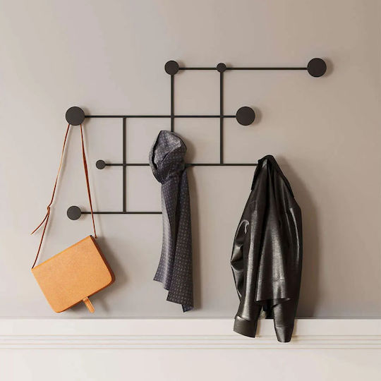 Κρεμάστρα Τοίχου 10 Θέσεων Fatara 494pyt1127 112x64x10cm Black Wallity Μέταλλο Κρεμάστρα Τοίχου 10 Θέσεων Fatara 494pyt1127 112x64x10cm Black Wallity Μέταλλο