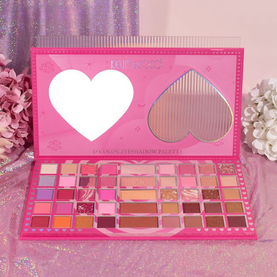 Palete Machiaj Kevin Coco Love Crush Fard de Pleoape 45 Culori 30.3 X 16.5 Cm