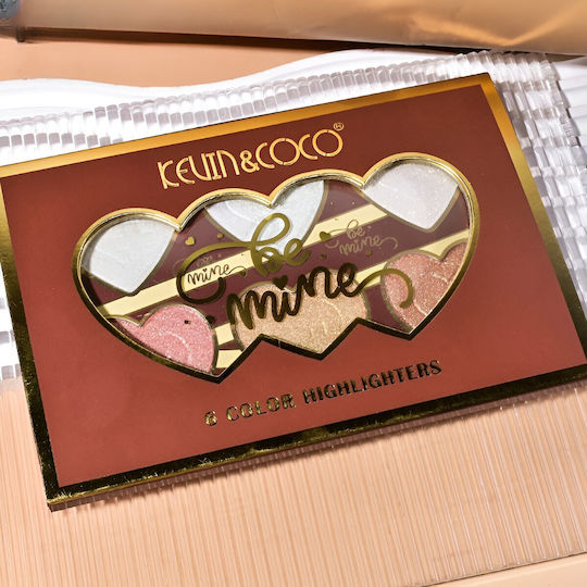 Paletă Iluminatoare Kevin Coco 6 Nuanțe Be Mine Culori Calde Dreptunghiulară 140 g 24 Luni Termen de Valabilitate 17.4x11.5x1.3 cm Variantă A Nude