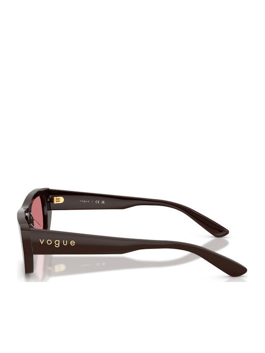 Vogue Women's Sunglasses with Burgundy Plastic Frame and Red Lens VO5657SU 324275
