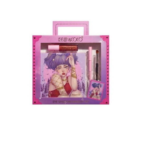 Set De Machiaj Produse Kevin Coco 28 Culori Fard De Ochi Ruj Pensulă Creion Versiunea 2