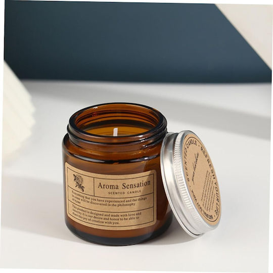 Lumânare Aromatică în Borcan cu Miros de Lemn de Santal 200gr