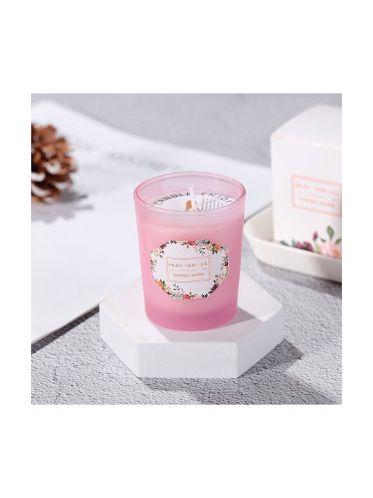 Aromatic Soy Candle in Jar with Lemon Scent 300g