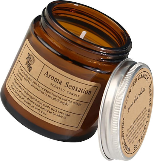 Lumânare Aromatică în Borcan Maro 200gr