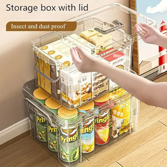 Plastic Storage Box with Wheels and Lid 5.5lt