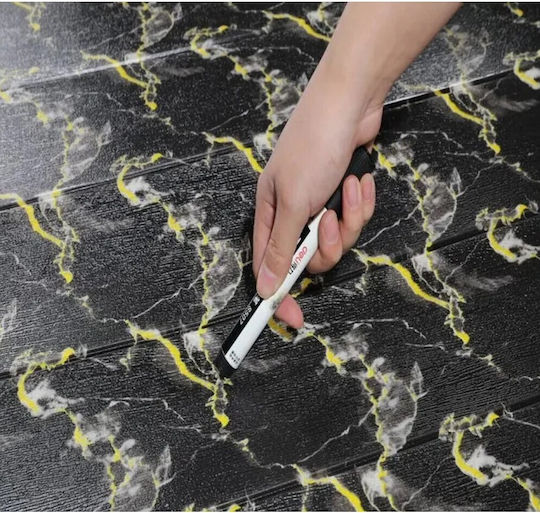 Panouri Decorative 3d Din PVC Autoadezive Negre 70x70cm 10 Bucăți