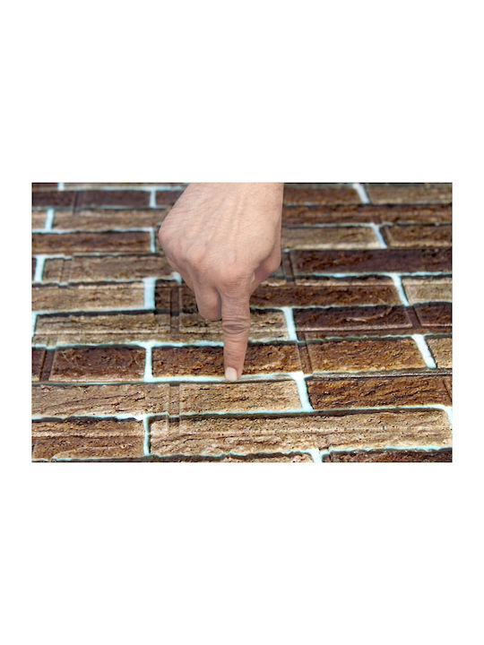 3D Стенен Панел От PVC Лепенка Кафяв 70x77см 10 Бройки