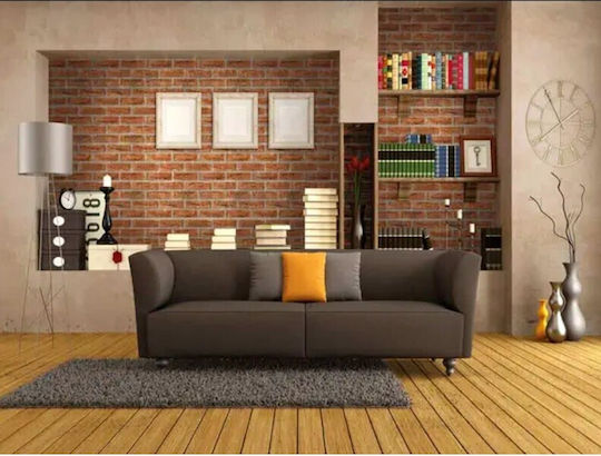 3D Wall Panels from PVC Adhesive Brown 70x77cm 10 Pieces