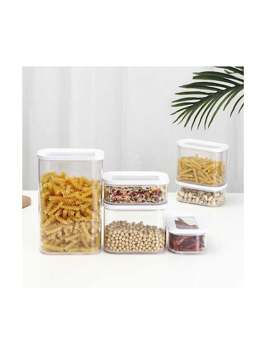 Set 5Stück Gläser Getreide mit Deckel Kunststoff Transparent 450ml