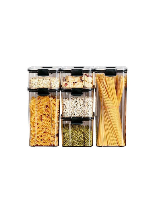 Set 6Stück Behälter Getreide mit Deckel Kunststoff Transparent 460ml