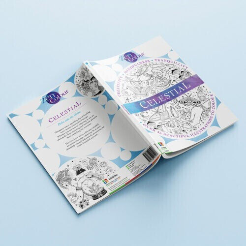 Книга за оцветяване против стрес Celestial