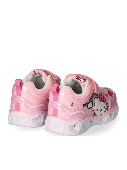 Παιδικά Sneakers με Φωτάκια Ροζ