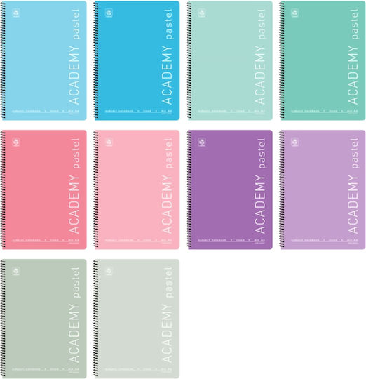 Typotrust Spiral Caiet Cu dungi B5 90 de Foi 3 de Subiecte 1buc (Culori diverse)