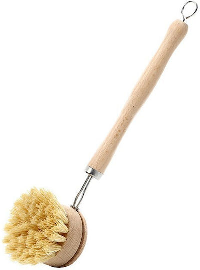 Perie Curățare Vase Mâncare Flippy Mâner Lemn Fag 24 X 5.8 Cm Perie Sisal Crem