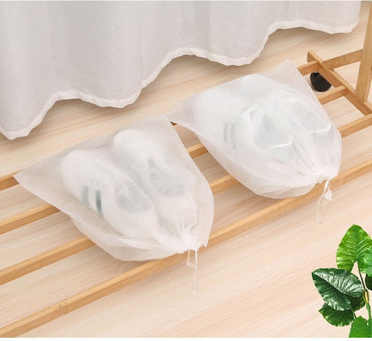 Plastic Sac de Depozitare pentru Saci / Pantofi în Culoare Alb 48x32x1cm 50buc