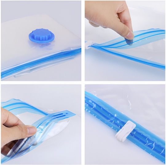 Plastic Sac de Depozitare pentru Saci / Haine Etanș și cu Vid 3buc