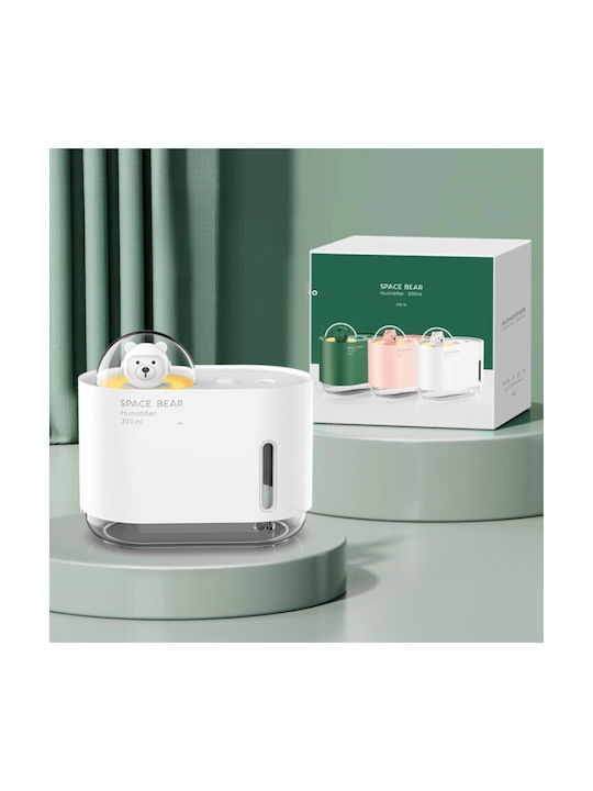 Lumini LED Dispozitiv de aromaterapie Ultrasonic cu temporizator Alb 300ml
