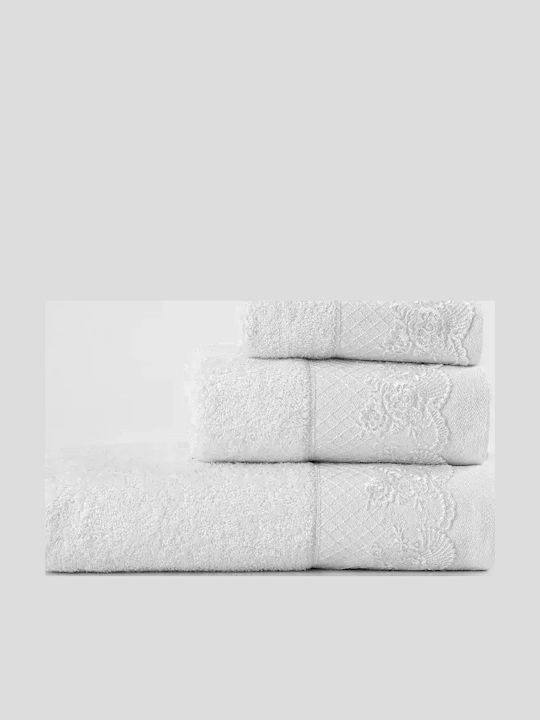 Borea Set De Prosoape De Baie 3 Buc Ecru