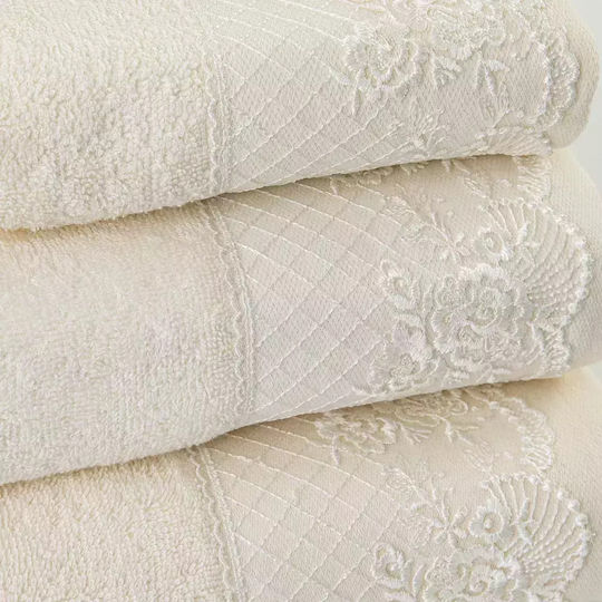 Borea Bath Towels Set 3 pcs Ecru