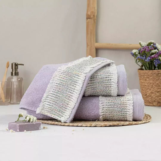 Borea Set De Prosoape De Baie 3 Buc Lila