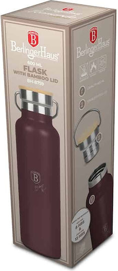 Berlinger Haus Bottle Thermos Stainless Steel 600ml Burgundy