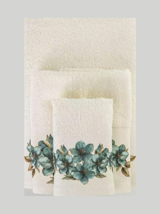 Borea Set De Prosoape De Baie 3 Buc Emerald Ecru