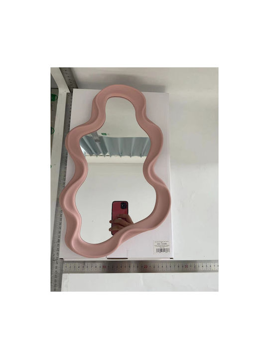 Wall Mirror with Pink Frame 41x26cm 1pcs