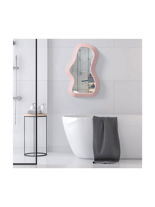 Wall Mirror with Pink Frame 40.3x26cm 1pcs