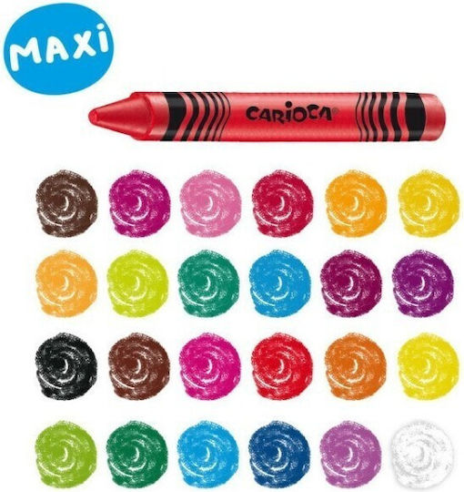 Carioca Maxi Σετ Κηρομπογιές 24τμχ
