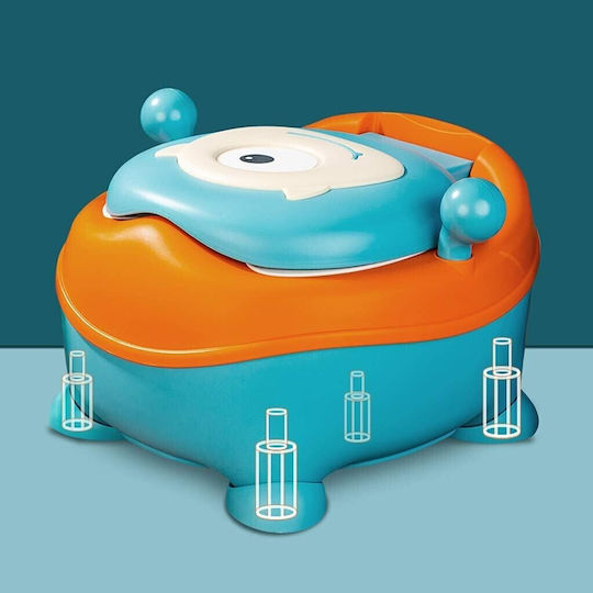 Potty Toilet with Lid Blue