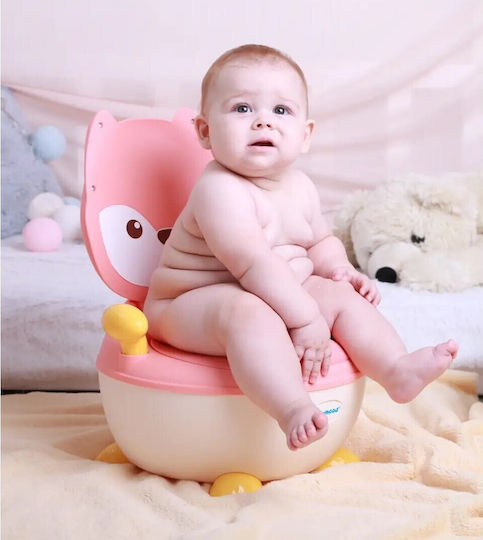 Potty Bowl with Lid Pink