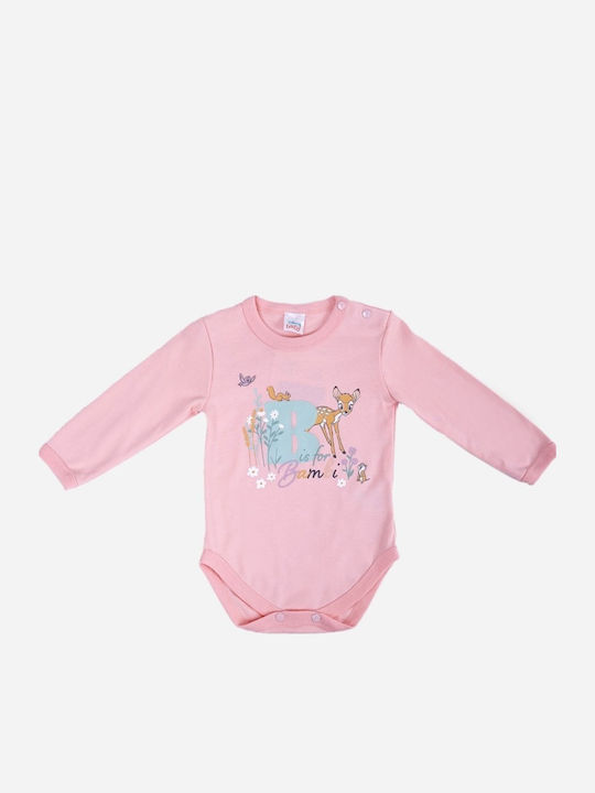 Disney Bambi Комплект Бебешко Боди Дълъг ръкав Pink 2бр