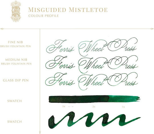 Ferris Wheel Press Replacement Ink for Pen ink Rich and mature tones Beautiful shades Low sheen It is water-based and compatible with pens of all manufacturers The famous brass cap 85ml
