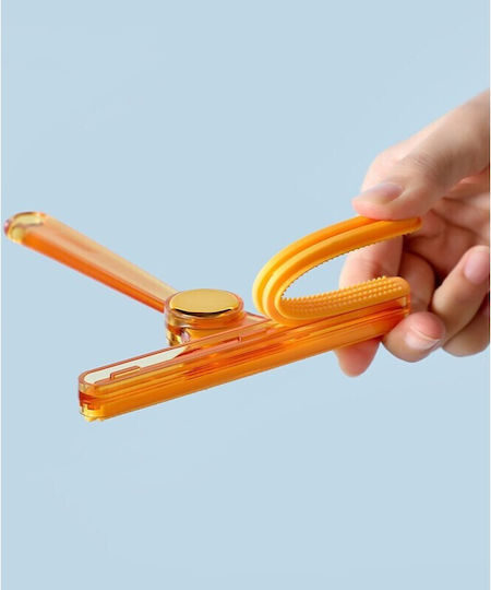 Flippy Perie Pentru Îndepărtarea Scamelor Haine Păr de Animale Manuală Dublă Față Multifuncțională 12x14,5 Cm Accesoriu Casă Portocaliu