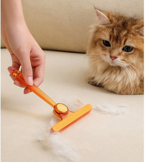 Flippy Perie Pentru Îndepărtarea Scamelor Haine Păr de Animale Manuală Dublă Față Multifuncțională 12x14,5 Cm Accesoriu Casă Portocaliu
