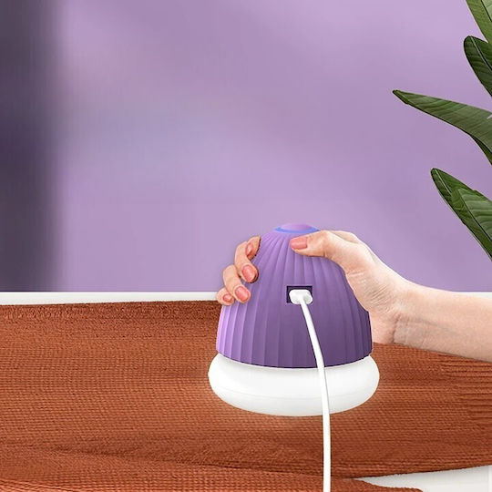 2 În 1 Aparat de Îndepărtat Scame Flippy Curățare Haine Lumină de Noapte 3 Niveluri Încărcare Tip C 4 W 9 X 10 Cm Mov