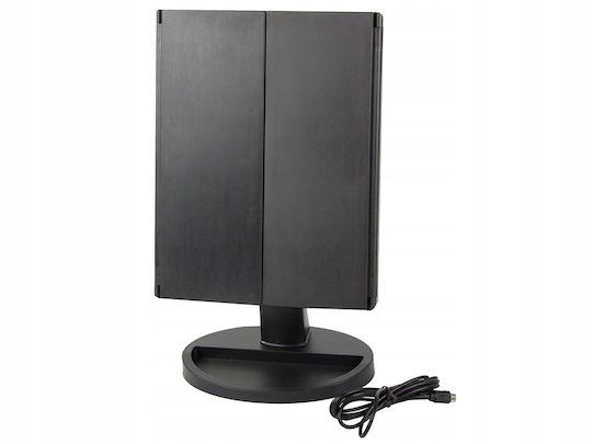 Verk Group Makeup Mirror Tabletop with Light 5x10cm Black