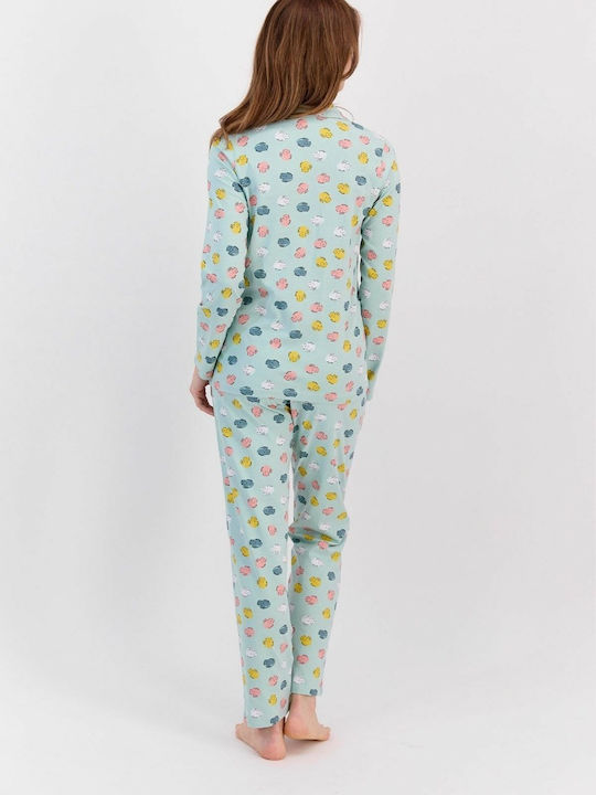 Roly Poly Set Pijamale pentru Femei Pistachio