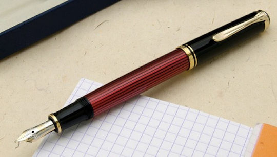Pelikan Souveran M400 Πένα Γραφής Broad με Μαύρο Μελάνι