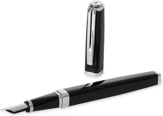 Waterman Exception Slim Πένα Γραφής Fine 0.6mm Μαύρη με Μαύρο Μελάνι