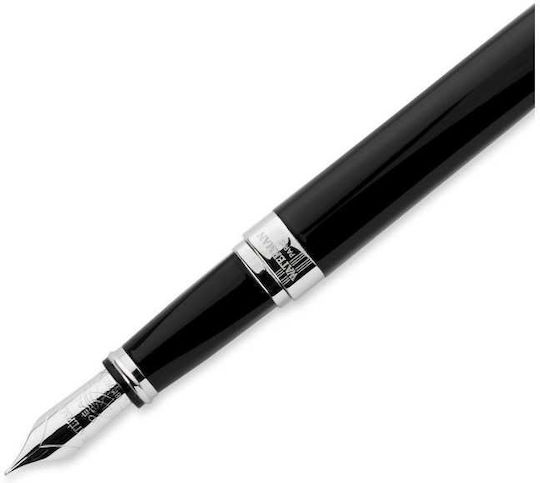 Waterman Exception Slim Πένα Γραφής Fine 0.6mm Μαύρη με Μαύρο Μελάνι