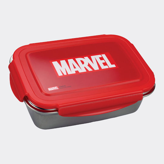 Gim Marvel Πλαστικό Παιδικό Δοχείο Φαγητού 0.9lt Κόκκινο