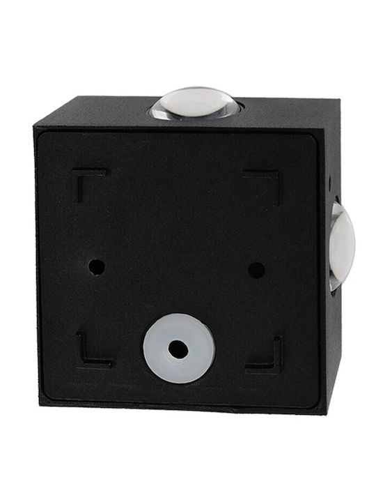 GloboStar Hikari Επιτοίχιο Εξωτερικό Φωτιστικό LED IP65 8W με Θερμό Λευκό Φως 9x4x9εκ.